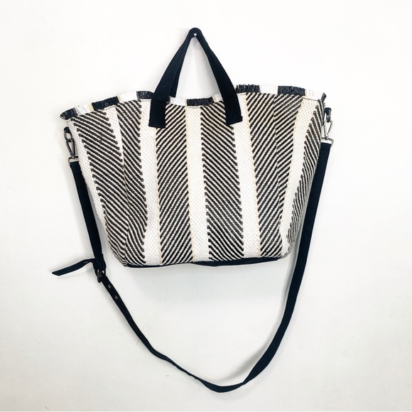Steve Madden Handbags - Steve Madden Brumi Black Woven Tote